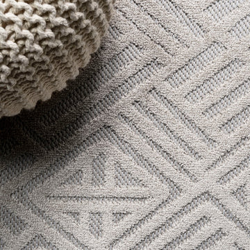 Jordan High-low Pile Art Deco Geometric Indoor/outdoor Area Rug